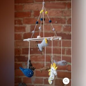 Creative Co-Op Wool Felt Sea Animal Mobile, 9" Round x 25" H, Multicolor NWT